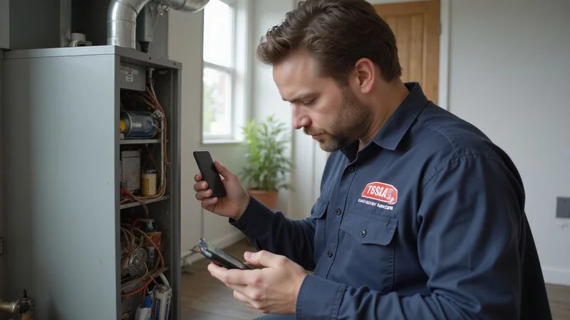 TSSA-certified technician diagnosing a residential HVAC failure during an overnight emergency call in a North York home